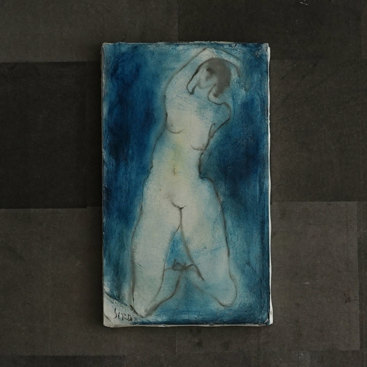 田中芩 油彩画 ムードのある良い裸婦 - 美術品